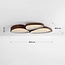 Plafonnier Elpisie avec LED dimmable à 3 étapes et effet pierre - aspect noyer