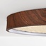 Plafonnier Elpisie avec LED dimmable à 3 étapes et effet pierre - aspect noyer