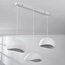 Lampe suspendue Wabi Sabi à 3 lumières Shibui avec motif en pierre blanche - 3 x 40 cm