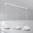 Lampe suspendue Wabi Sabi à 3 lumières Shibui avec effet pierre blanche - 3 x 30 cm