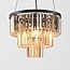 Suspension à 3 lumières avec cristaux en verre ambré - Kristal