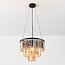 Suspension à 3 lumières avec cristaux en verre ambré - Kristal