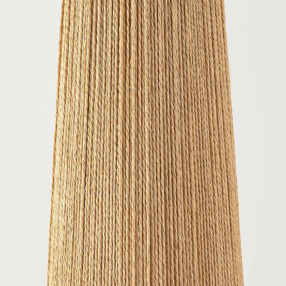 Lampadaire Papira naturel avec abat-jour en lin