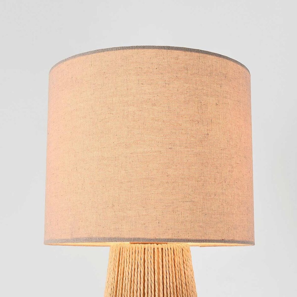 Lampe de table Ranpu naturelle avec abat-jour en lin
