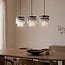 Suspension à 3 lumières avec cristaux de verre - Kristi