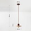 Suspension Japandi Flory avec travertin (pierre naturelle) et bois