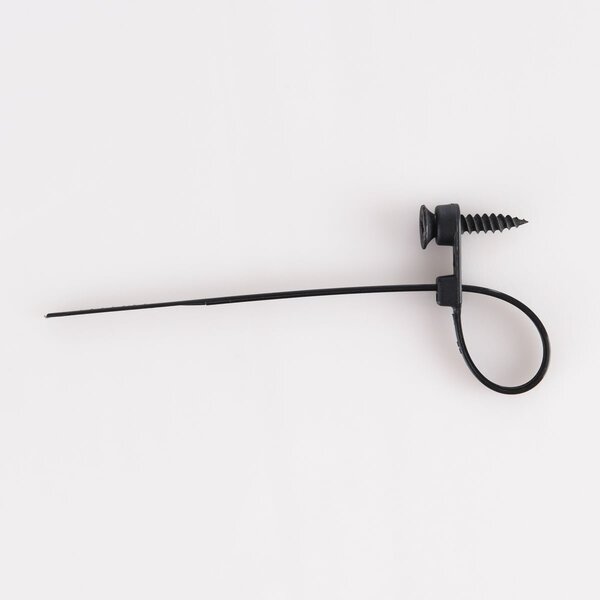 Kit de serre-câbles noire avec œillet de fixation pour Guirlande guinguettes et guirlandes lumineuses 100 x 15 cm