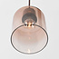 Suspension 6 lumières Palaio avec verre ombré - marron