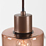 Suspension 6 lumières Palaio avec verre ombré - marron