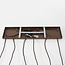 Suspension 6 lumières Palaio avec verre ombré - marron