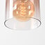 Suspension design Palaio 5 lumières en verre ombré en brun