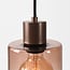 Suspension design Palaio 5 lumières en verre ombré en brun