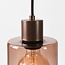 Suspension design Palaio à 5 lumières avec verre ombré - marron