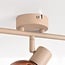 Plafonnier réglable Lorie à 3 lumières avec verre ombré - beige