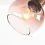 Plafonnier réglable Lorie 3 lumières avec verre ombré - marron