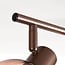 Plafonnier réglable Lorie 3 lumières avec verre ombré - marron
