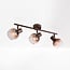 Plafonnier réglable Lorie 3 lumières avec verre ombré - marron