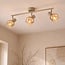 Plafonnier réglable Lorie à 3 lumières avec verre ambré - beige