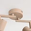 Plafonnier réglable à 4 lumières Dari avec verre ambré - beige