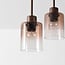 Plafonnier Leria 5 lumières avec verre ombré - marron