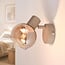 Applique murale réglable Pilou avec verre ambré - beige