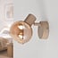 Applique murale réglable Pilou avec verre ambré - beige