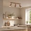 Plafonnier Blaze avec 3 spots nervurés et orientables - beige sable