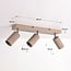 Plafonnier Blaze avec 3 spots nervurés et orientables - beige sable