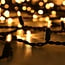 Rideau lumineux noir reliable | à partir de 2 mètres | 300 LEDs | 2200K blanc extra chaud | caoutchouc