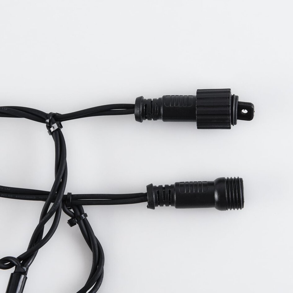 Guirlandes stalactite connectables | à partir de 3 mètres | 114 LEDs | blanc chaud avec clignotement | caoutchouc