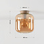 Plafonnier Soli beige en verre ambré