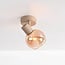 Spot de plafond réglable Pilou avec verre ambré - beige