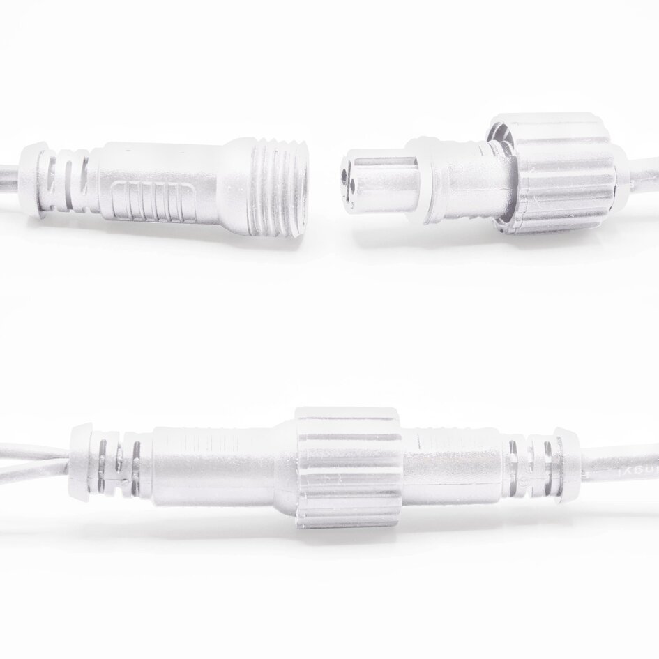 Rideau lumineux reliable blanc | à partir de 2 mètres | 300 LEDs | 2200K extra blanc chaud | caoutchouc