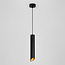 Suspension moderne May noire à intérieur doré
