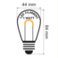 Kit guirlande guinguette avec ampoules LED en forme de U de 1 watt, à intensité variable