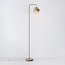 Lampadaire Kodee beige avec verre ambré