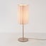 Lampe de table Mirjam avec abat-jour plissé en lin - beige