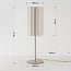 Lampe de table Mirjam avec abat-jour plissé en lin - beige