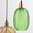 Suspension Altair 7 lumières - verre nervuré en plusieurs couleurs