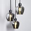 Suspension design verre fumé 3 lumières - Kansas