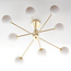 Suspension design avec verre blanc laiteux, 8 lumières - Idaho