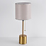 Lampe de table romantique Valencia à abat-jour en tissu et doré