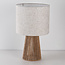 Lampe à poser Ranpu boho chic avec abat-jour en lin