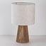 Lampe de table Ranpu Boho-chic marron avec abat-jour en lin