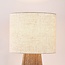Lampe à poser Ranpu boho chic avec abat-jour en lin