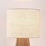 Lampe de table Ranpu Boho-chic marron avec abat-jour en lin