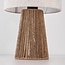 Lampe à poser Ranpu boho chic avec abat-jour en lin