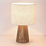 Lampe à poser Ranpu boho chic avec abat-jour en lin