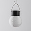Lampion solaire Soleni - suspension solaire en nylon blanc