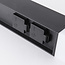 Lampe d'extérieur sur pied connectée Ute à deux prises, noire